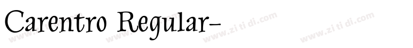 Carentro Regular字体转换